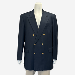 Brioni men's navy wool double breasted blazer