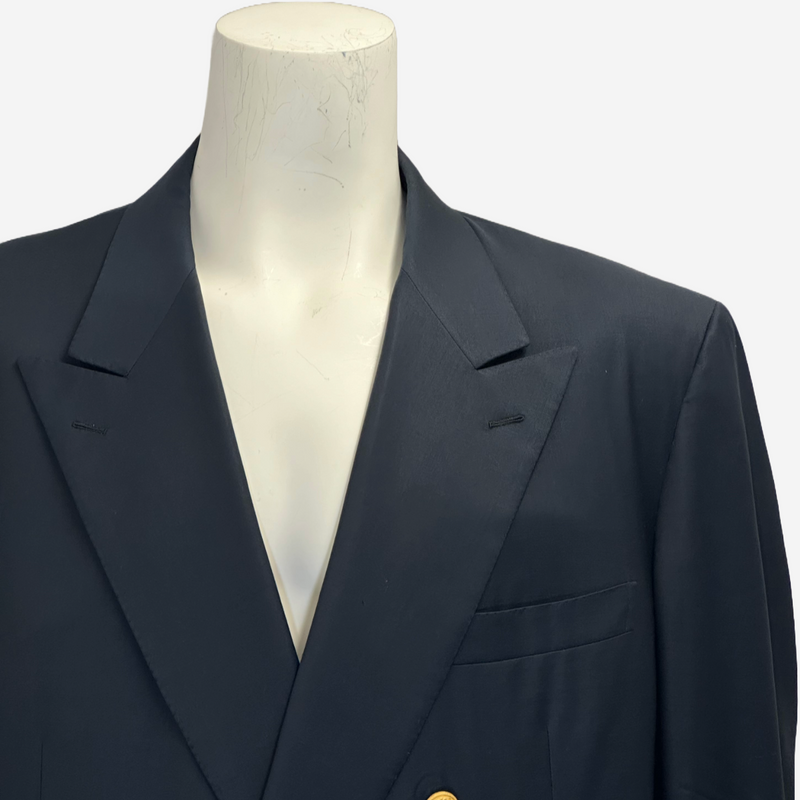 Brioni men's navy wool double breasted blazer