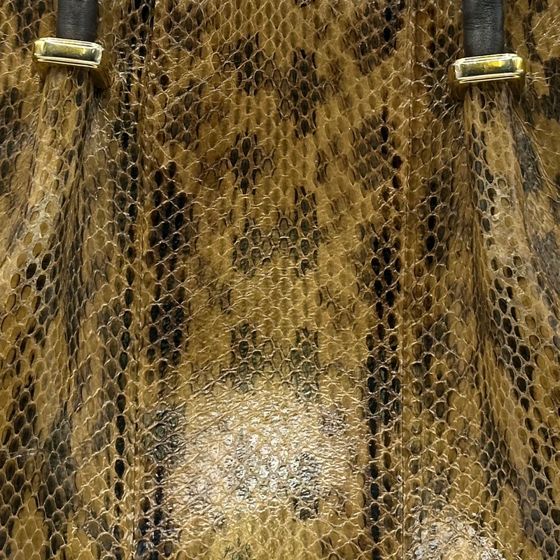 Nina Ricci women's brown python leather handbag