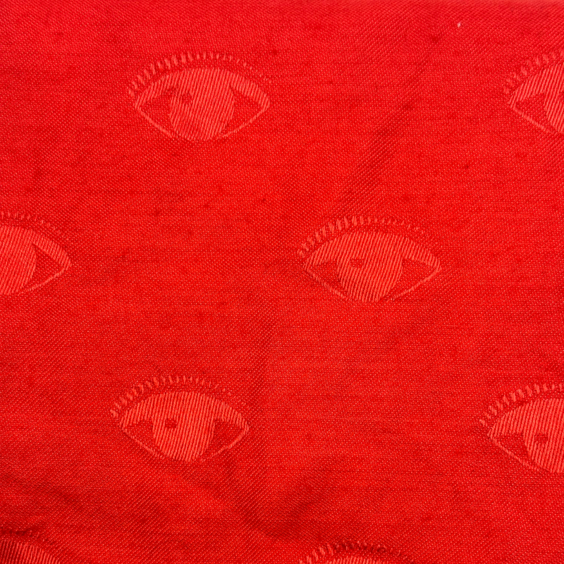 Kenzo women's red eye print wool large scarf