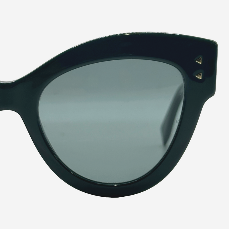 Fendi women's dark green acetate peekaboo cat-eye sunglasses