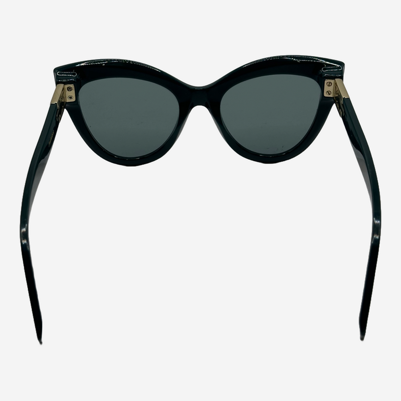 Fendi women's dark green acetate peekaboo cat-eye sunglasses