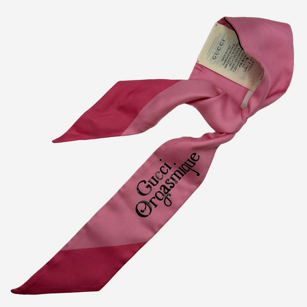 Gucci women's pink silk logo headband