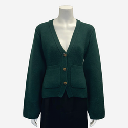 Khaite women's green cashmere scarlett cardigan