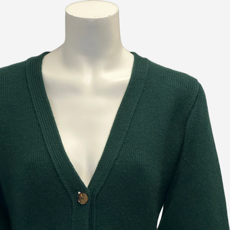 Khaite women's green cashmere scarlett cardigan