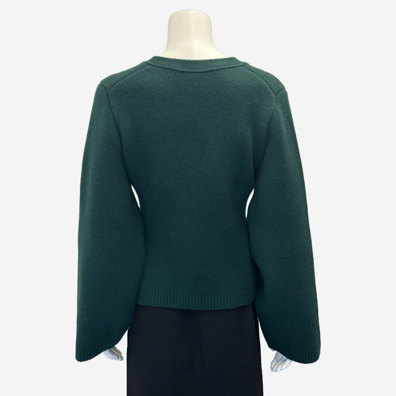 Khaite women's green cashmere scarlett cardigan