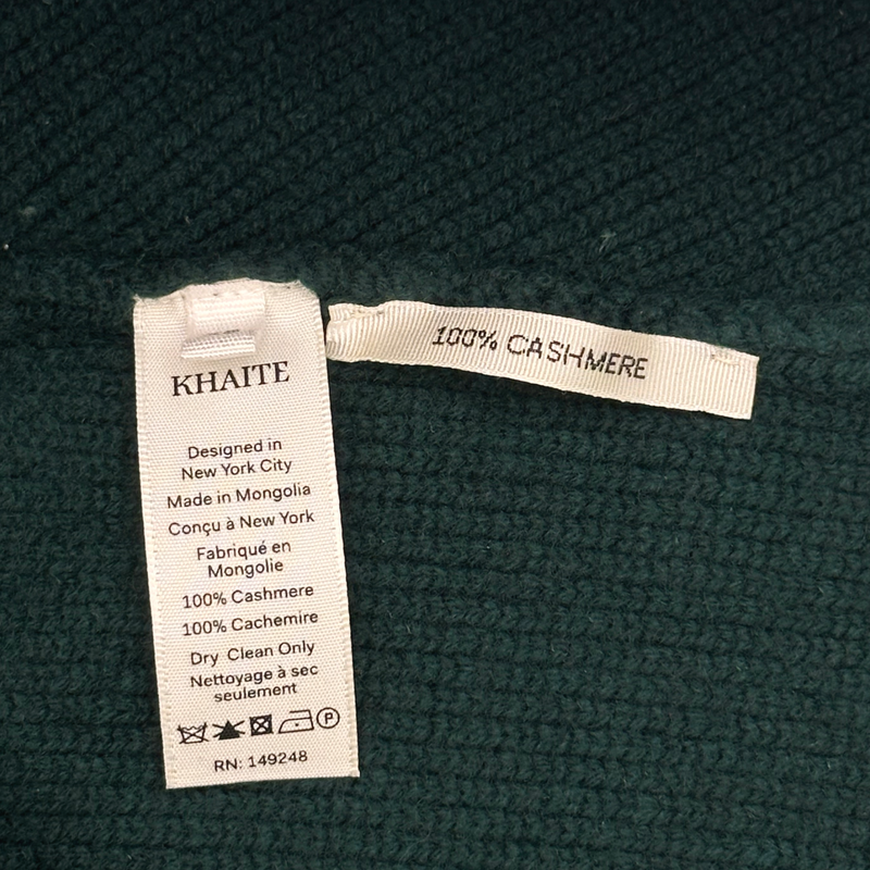 Khaite women's green cashmere scarlett cardigan