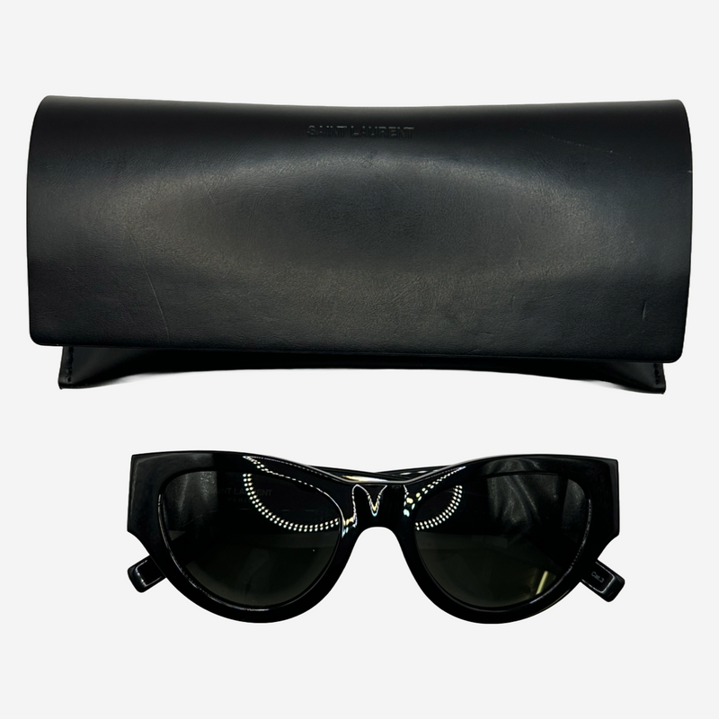 Saint Laurent women's black cat-eye sunglasses