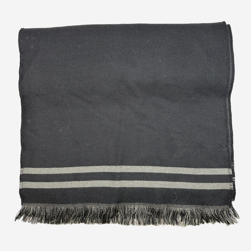 Gucci unisex black and grey monogram wool scarf