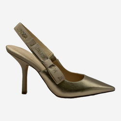 Christian Dior gold metallic leather slingback J'Adior heels