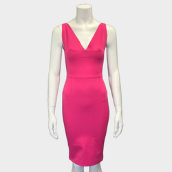 Roland Mouret pink cotton v-neck sleeveless dress