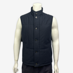 Ermenegildo Zegna men's navy wool lightweight vest