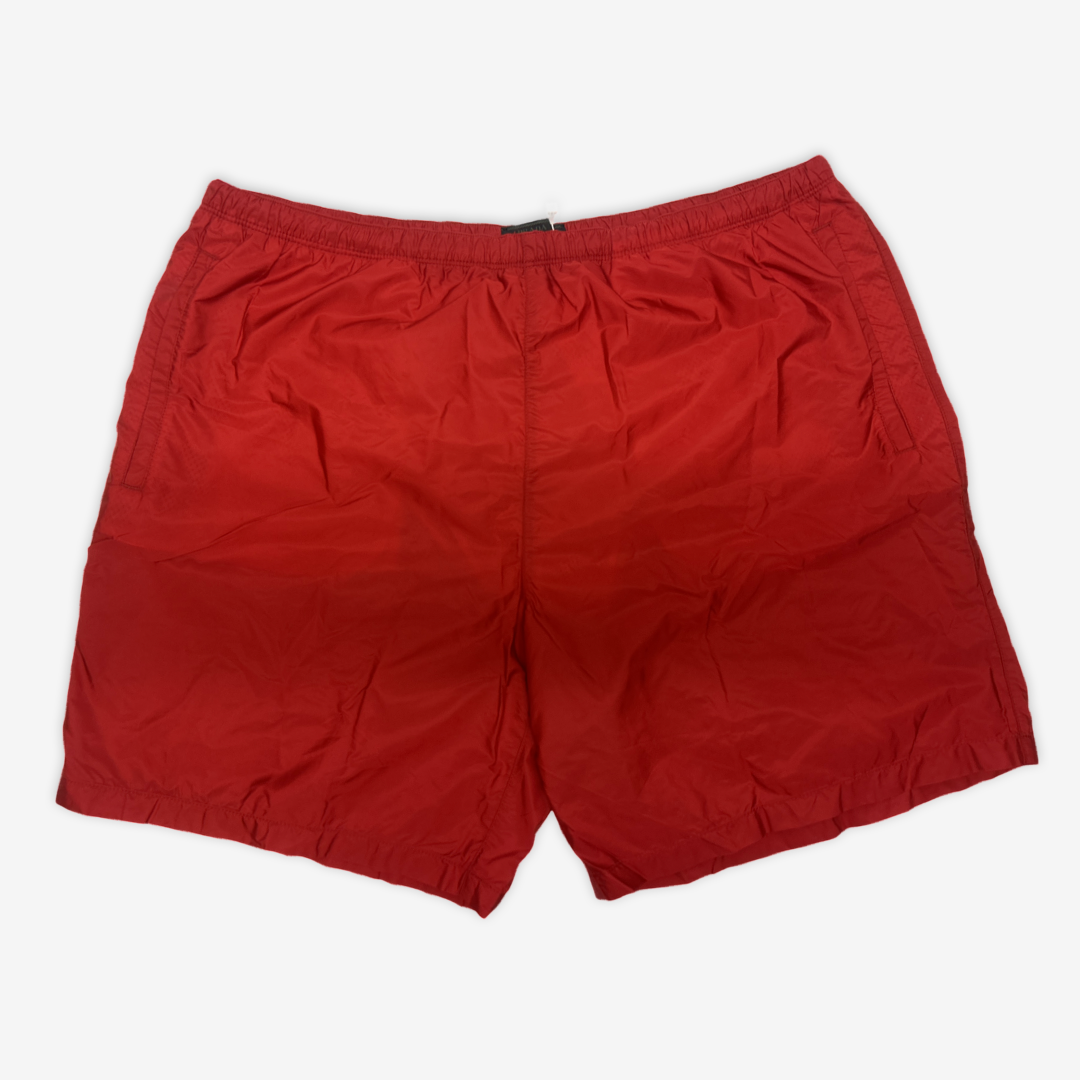 Prada men s red re nylon swim trunks Loop Generation