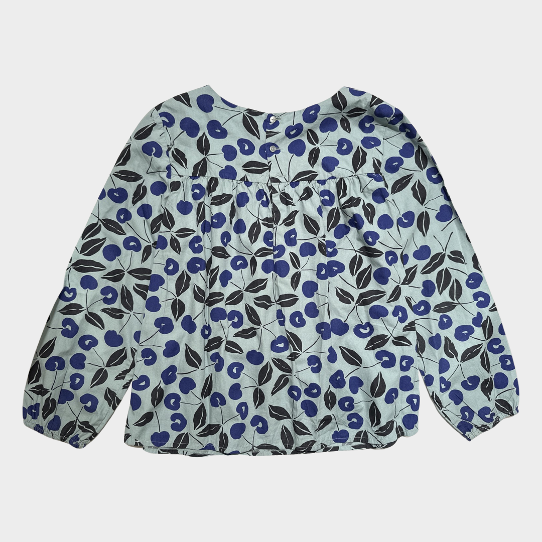 Bonpoint floral-print cotton blouse - Purple