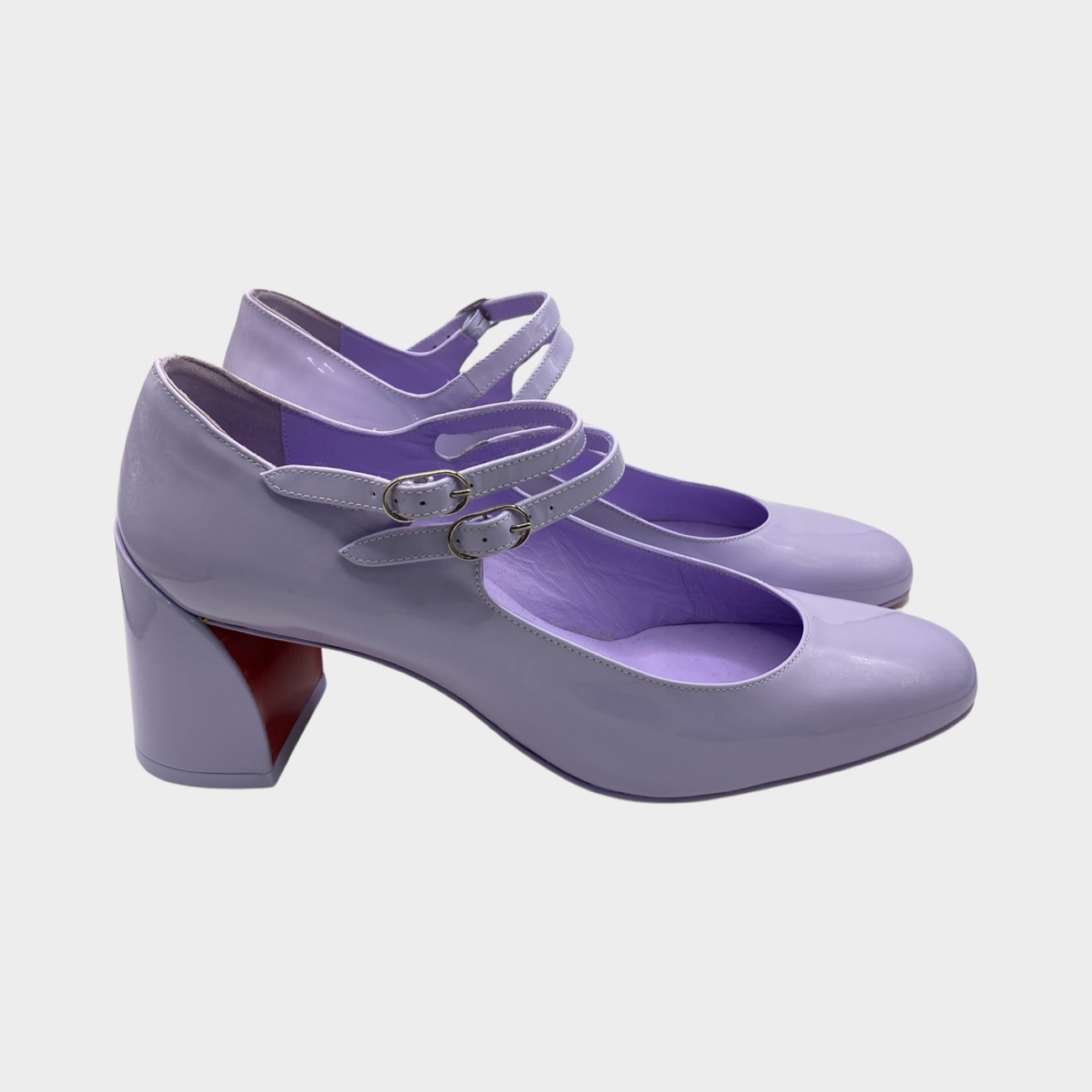 Christian louboutin eugenie satin best sale pumps purple