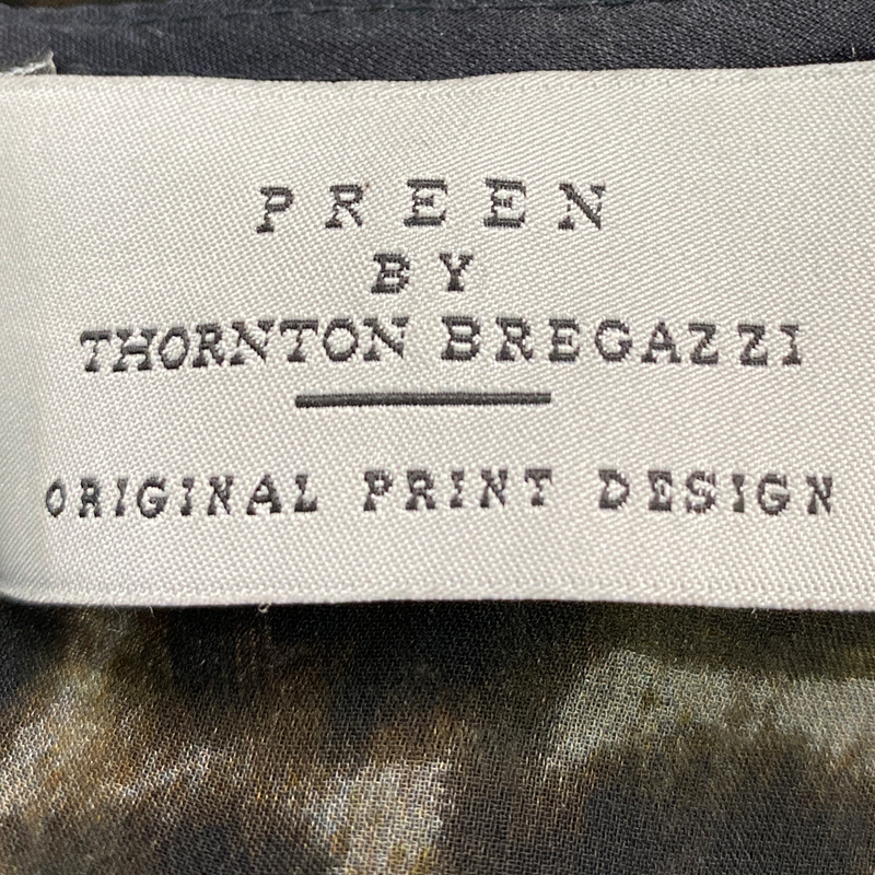 Preen by Thornton Bregazzi brown flower abstract print dress