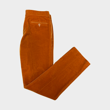 Hermes men's burnt orange velour trousers – Loop Generation
