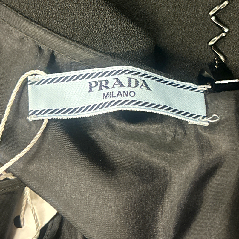 Prada black embellished sleeveless dress