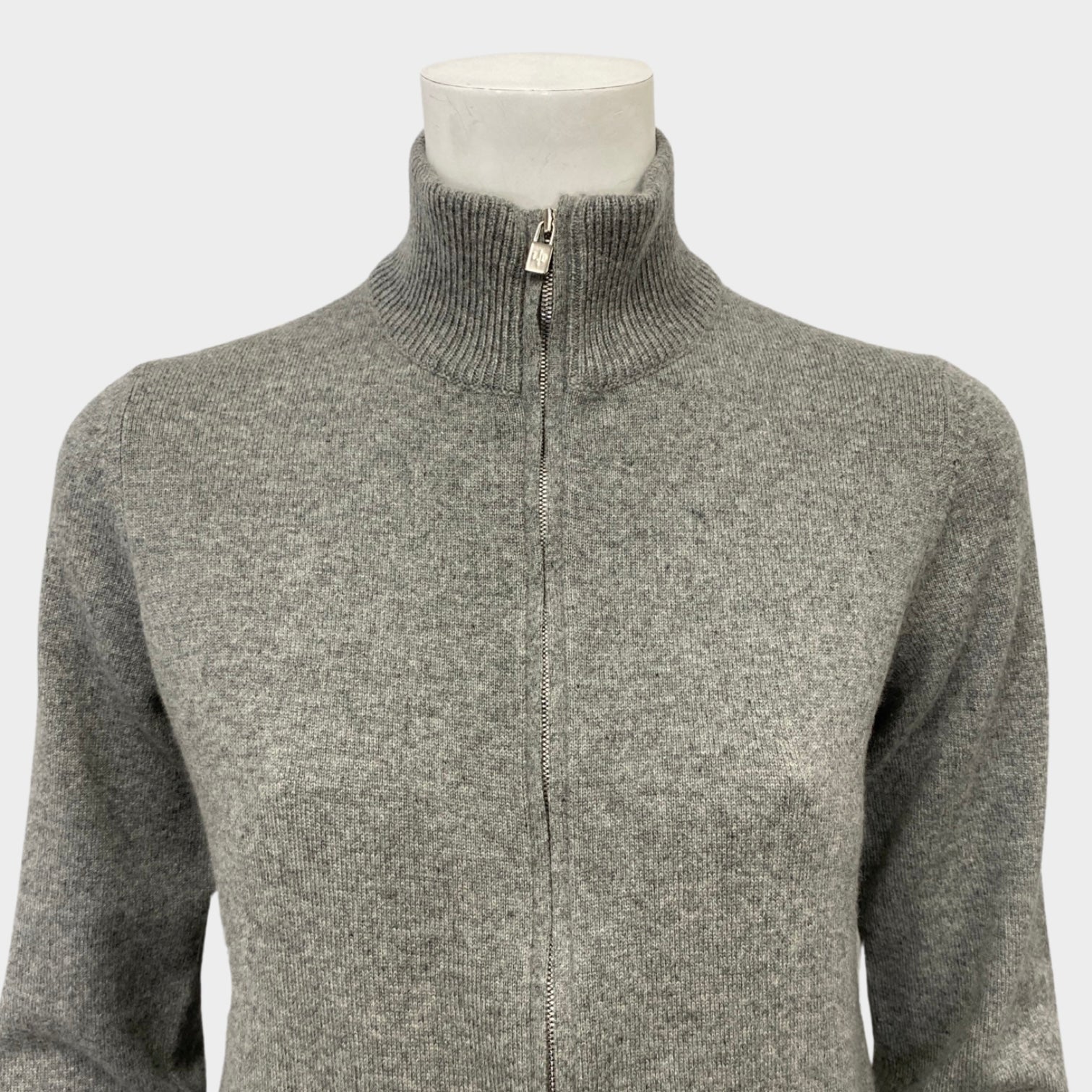 Cashmere zip hot sale up cardigan