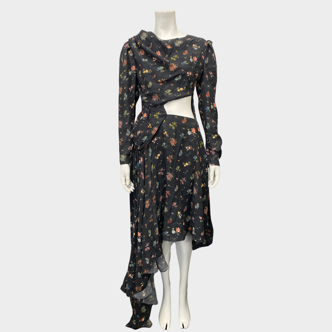 Preen by Thornton Bregazzi floral print cutout dress Loop Generation