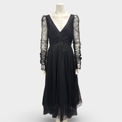 ZIMMERMANN Espionage Ballet Tulle Black Midi Dress