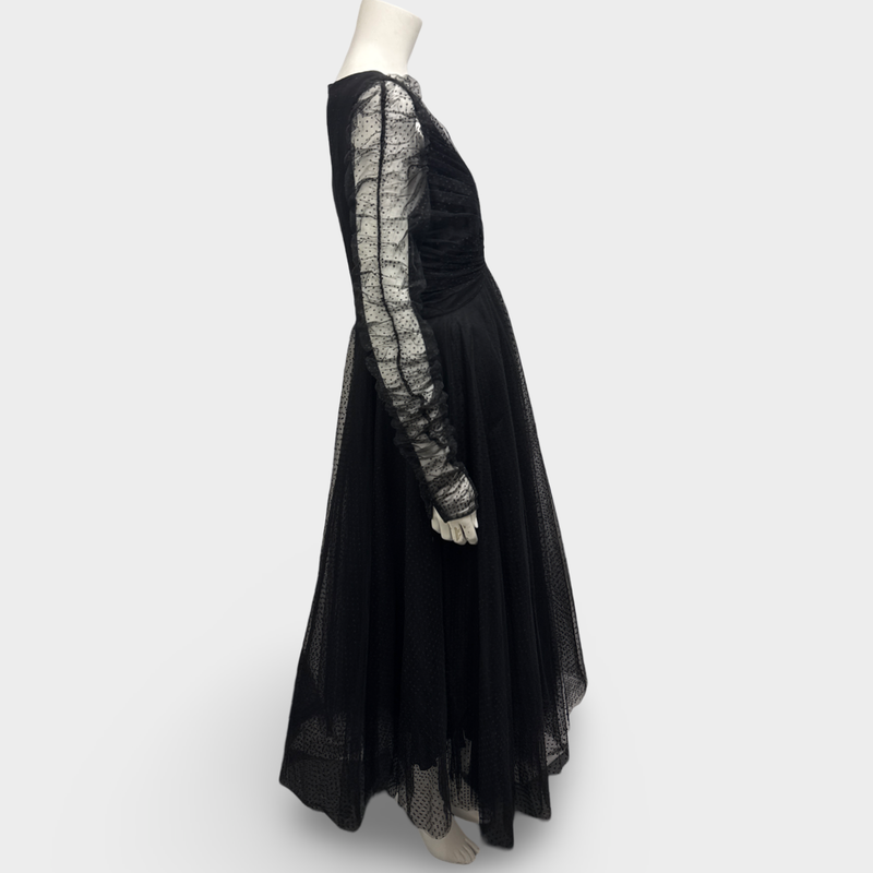 ZIMMERMANN Espionage Ballet Tulle Black Midi Dress