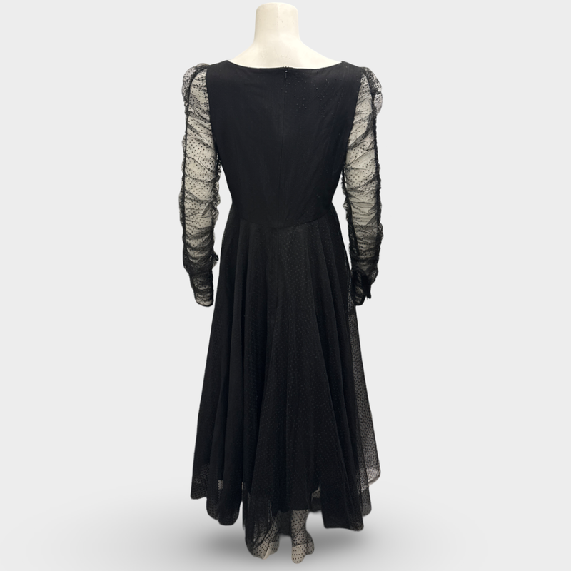 ZIMMERMANN Espionage Ballet Tulle Black Midi Dress