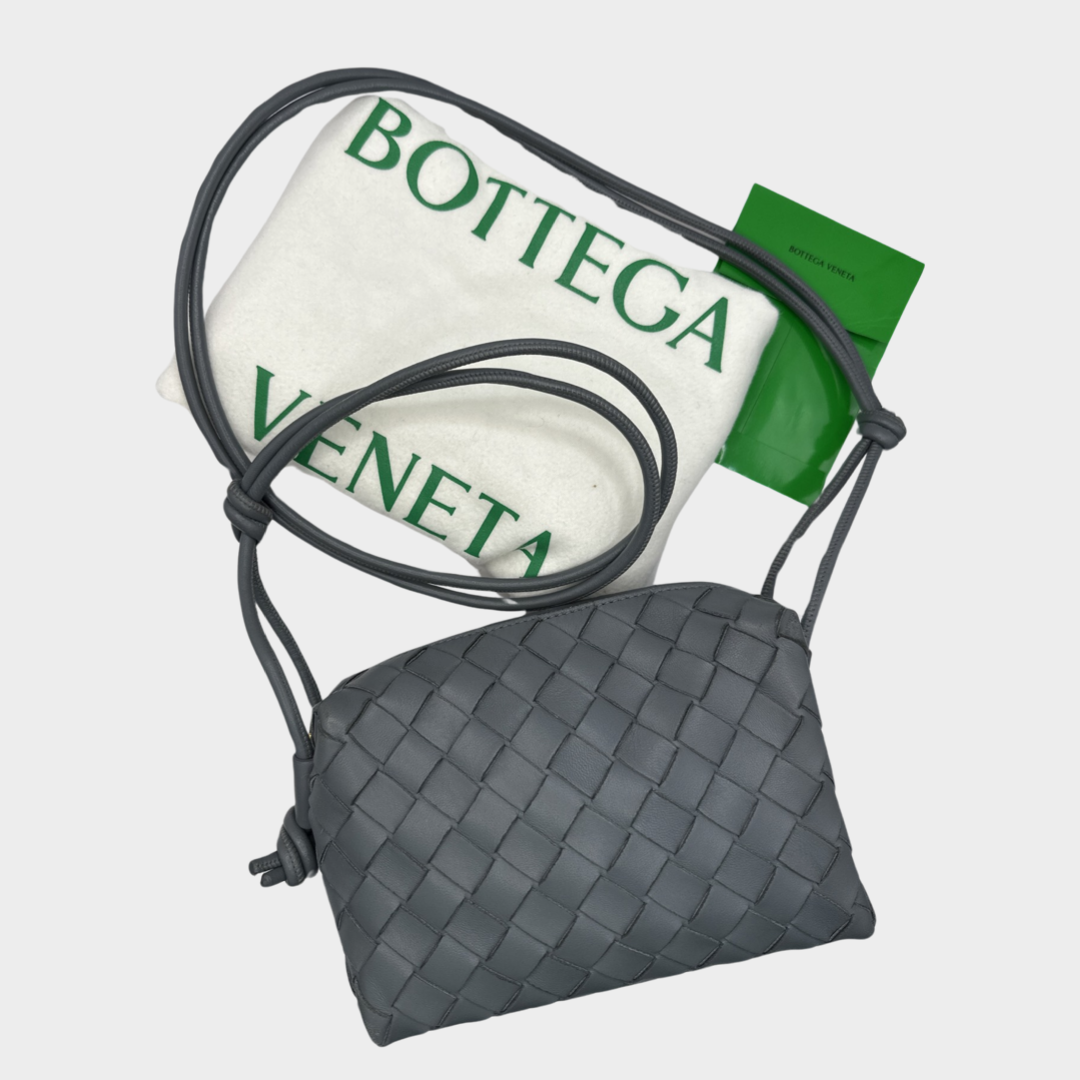 Bottega Veneta Gray Mini Loop Camera Bag for Women