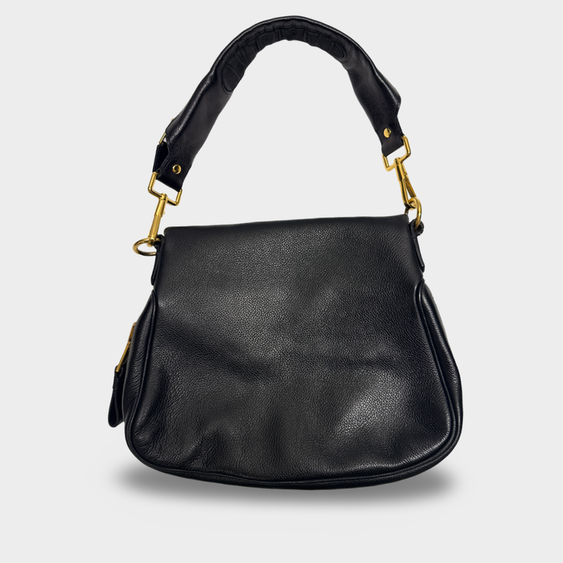 TOM FORD WOMEN'S GRAIN LEATHER JENNIFER BLACK STRAP BAG