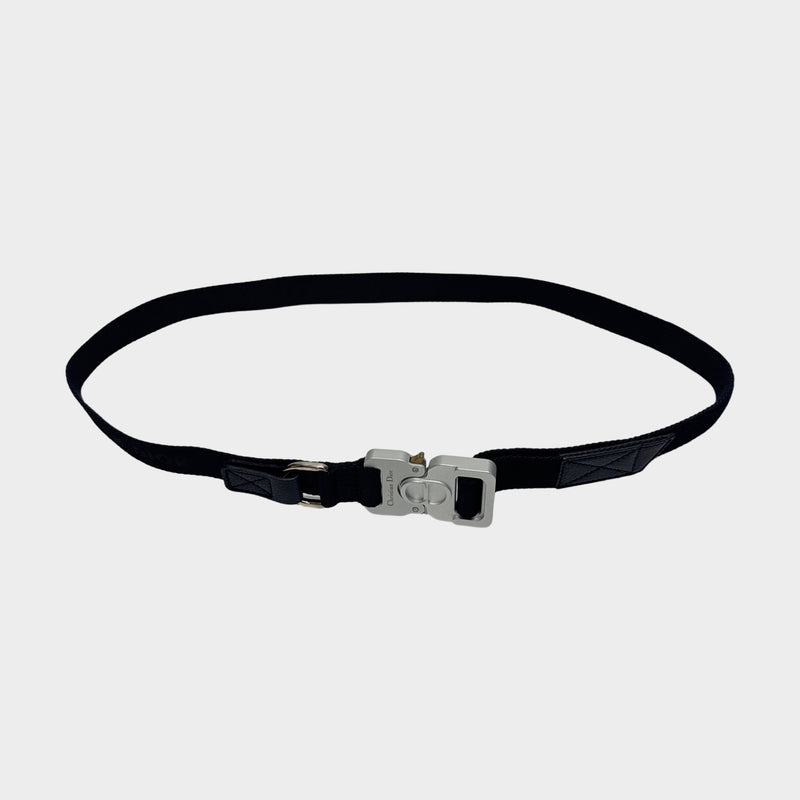 Dior men's black saddle belt