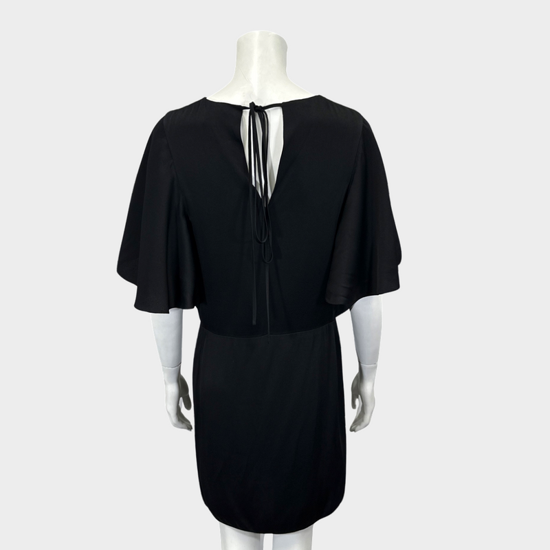 LANVIN black flared short-sleeves mini dress