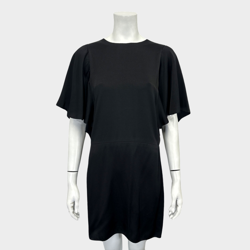 LANVIN black flared short-sleeves mini dress