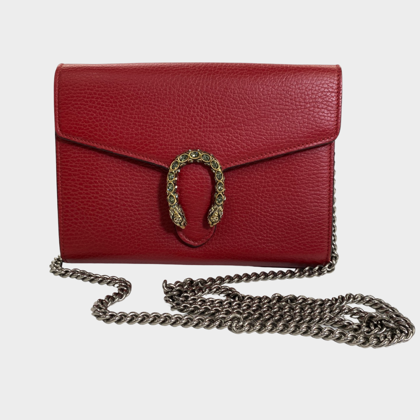 Gucci Interlocking Shoulder Bag GG Red Leather | Lyst