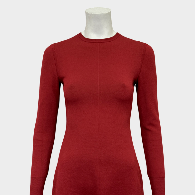 Casasola red long sleeved mini dress