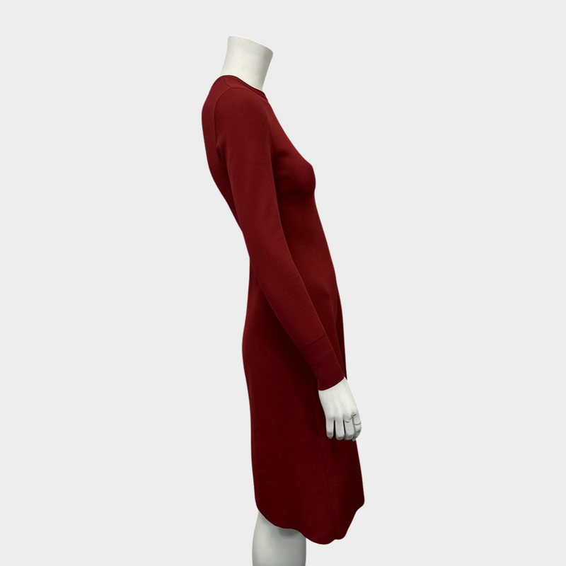 Casasola red long sleeved mini dress