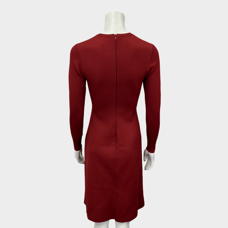 Casasola red long sleeved mini dress