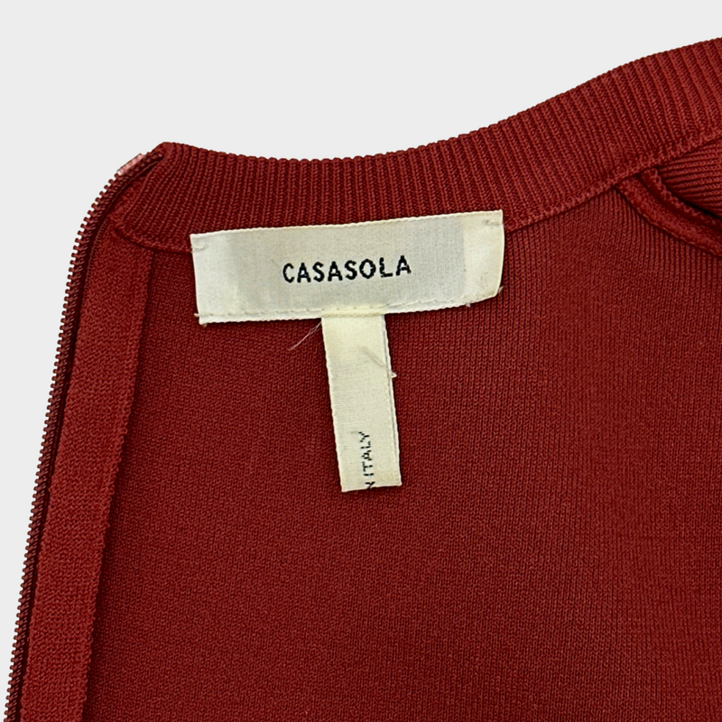 Casasola red long sleeved mini dress