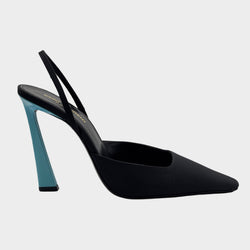 Saint Laurent Blade 105 Satin Slingback Pumps