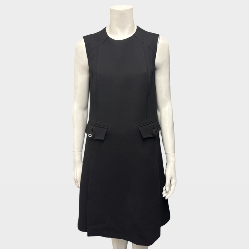 Prada Black wool Dress with pocket details