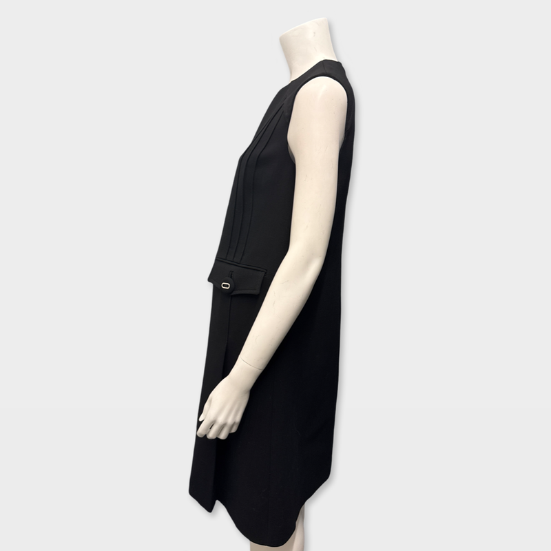 Prada Black wool Dress with pocket details