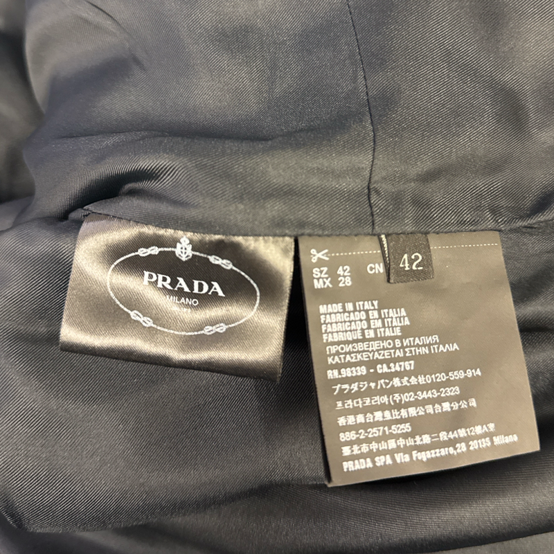 Prada Black wool Dress with pocket details