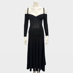 ALEXANDER MCQUEEN Black and Brown Knit Dress