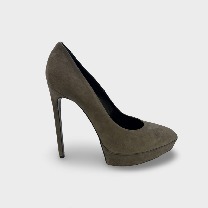 Saint Laurent Grey suede Pumps