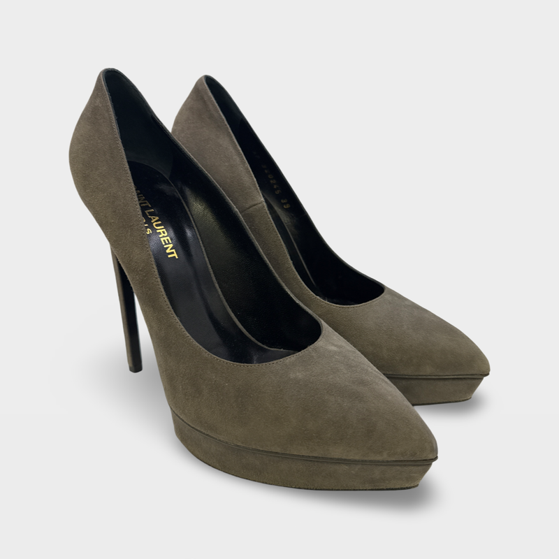 Saint Laurent Grey suede Pumps