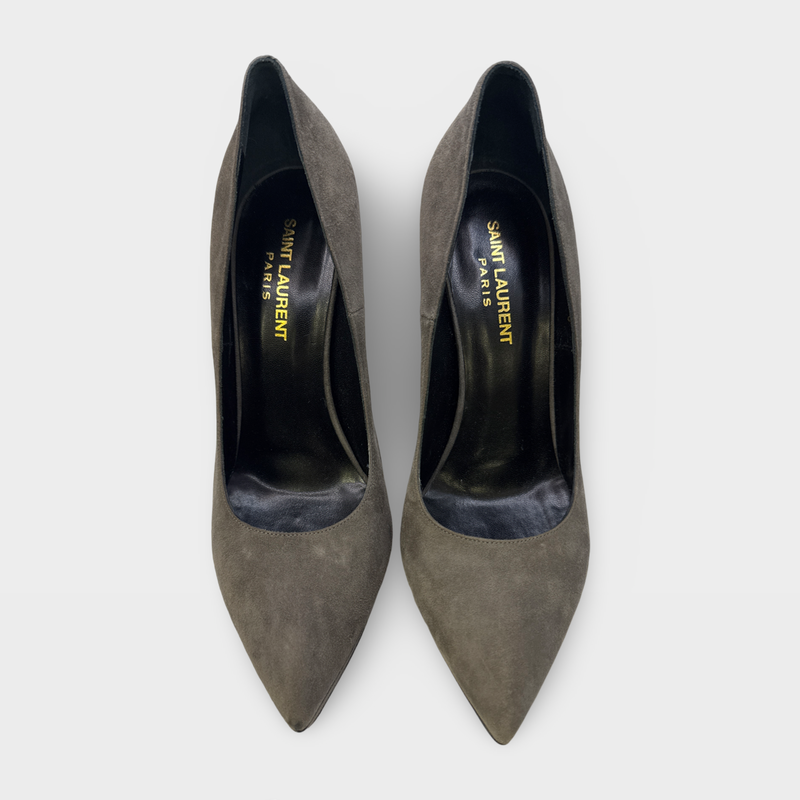 Saint Laurent Grey suede Pumps