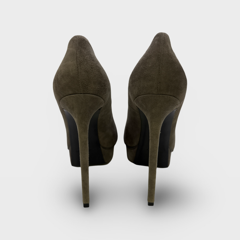 Saint Laurent Grey suede Pumps