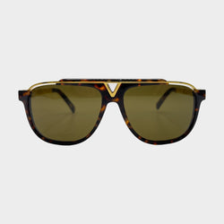 Louis Vuitton Gold and Tortoise Sunglasses