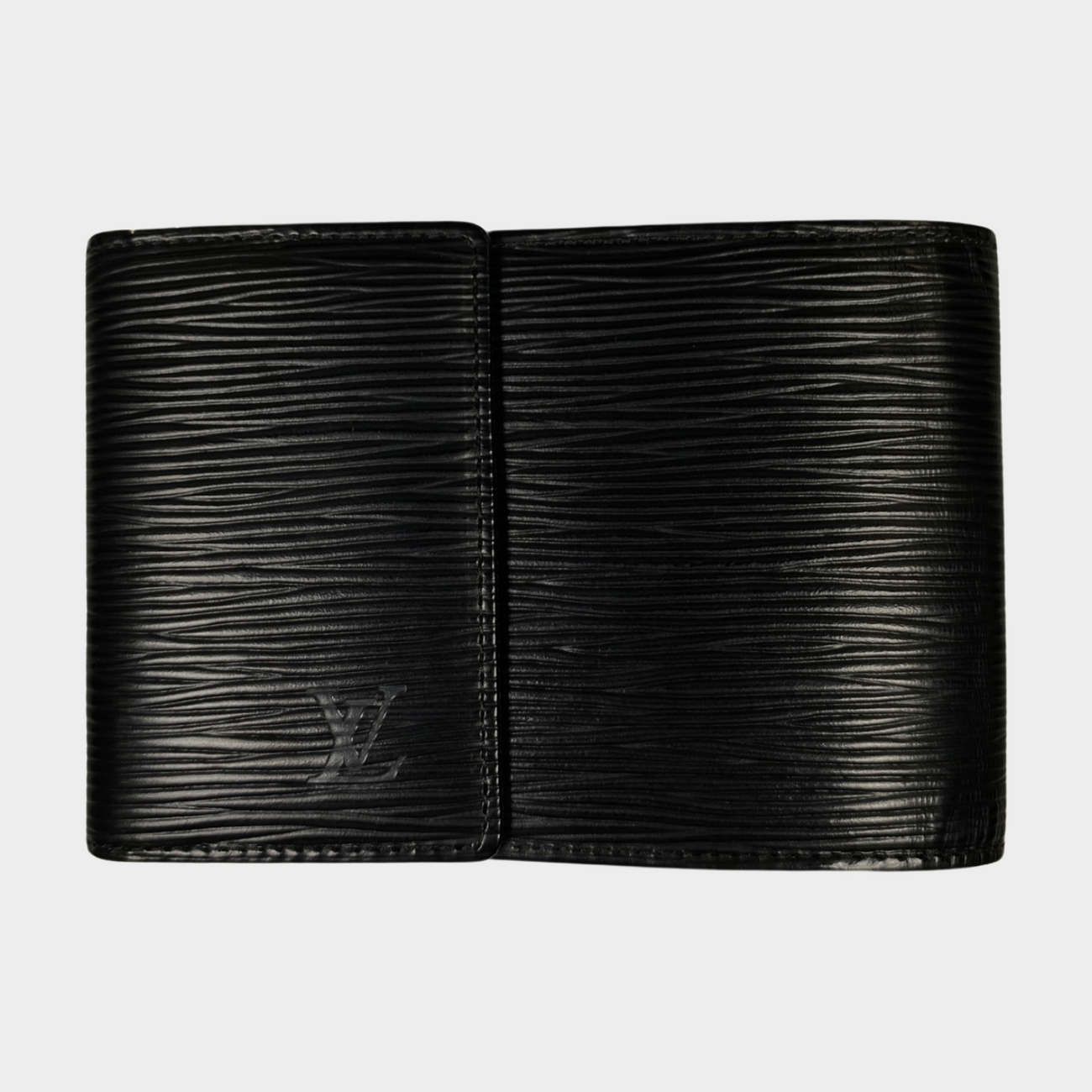 Louis Vuitton Epi Wallet- Vintage- LV Black Leather Wallet- AUTHENTIC