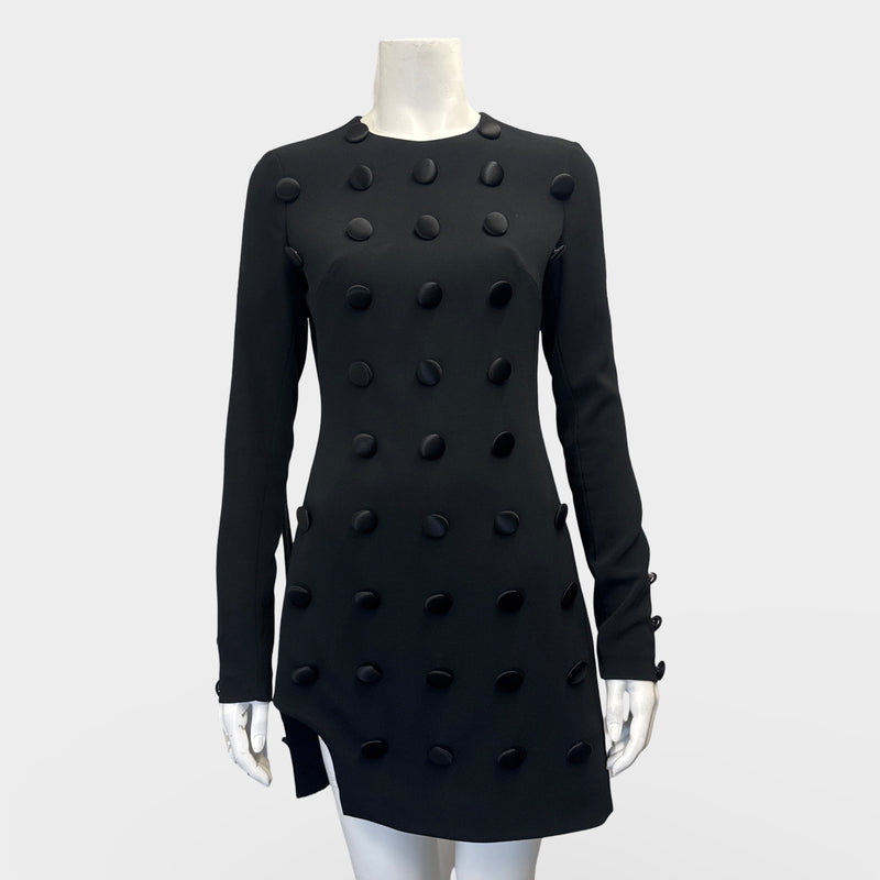 David Koma Black Dress With Buttons