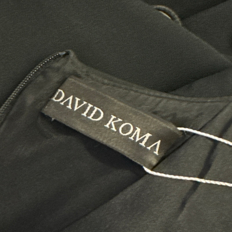 David Koma Black Dress With Buttons